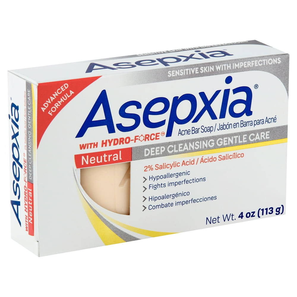 Asepxia Neutral Deep Cleansing Gentle Care Acne Bar Soap, 4 oz