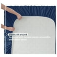 thumbnail image 5 of KriKac XL Sheets Set - 3 Piece XL Bed Sheets, Deep Pocket, Hotel Luxury, Extra Soft, Breathable and Cooling, Navy Blue XL Sheet Set, 5 of 9