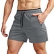 thumbnail image 1 of Pantalones cortos de running para hombre con entrepierna de 5 pulgadas: bolsillos con cremallera, cintura elástica, poliéster-spandex, pantalones cortos deportivos para gimnasio, tallas S-XXXL para, 1 of 5