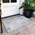 thumbnail image 6 of Addison Rugs Chantille Indoor/Outdoor Transitional Blocks Gray Washable Rectangle Rug, 1'8" x 2'6", 6 of 6