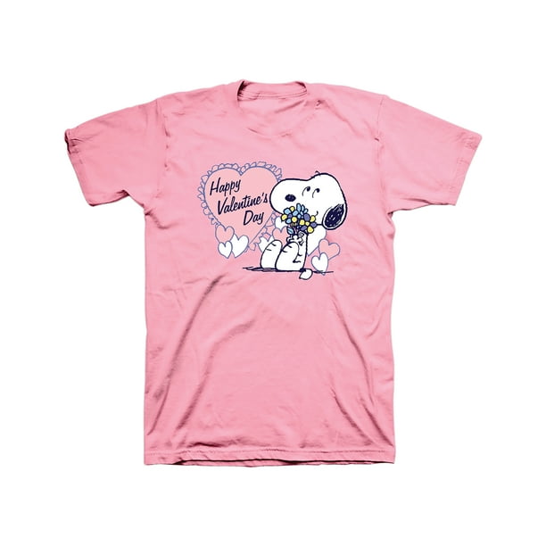 Peanuts Snoopy Valentine S Day T Shirt Hearts Flowers Walmart Com Walmart Com