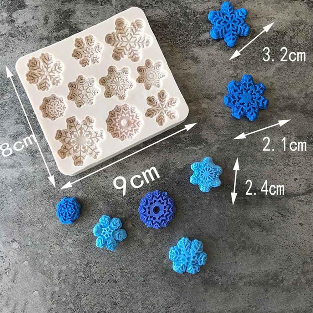 Christmas DIY Molds Cake Shape Silicone Baking Snowflake Forms Xmas Mold 