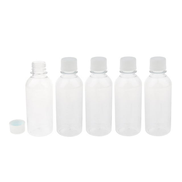 5x Botellas de plástico Frascos químicos de reactivo de laboratorio de boca 150/200/220 ml 200 ml