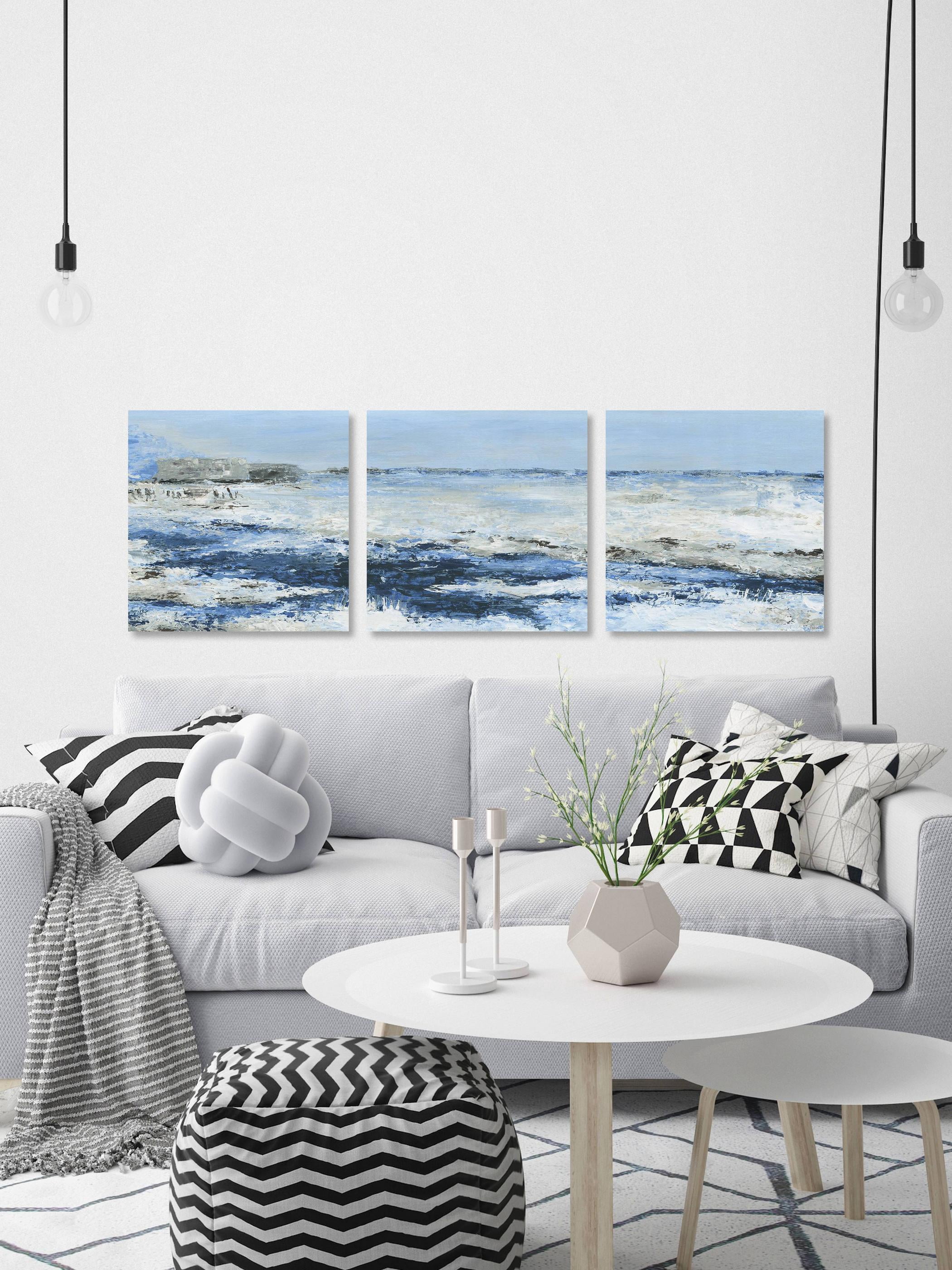 Ultimate Blue Waves II Triptych