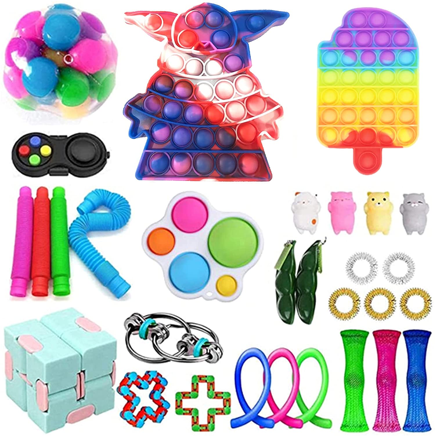 Lot De 3 Pop It Fruits – Ananas, Fraise, Cerise – Jouet Anti-stress Sensoriel En Silicone, Cadeau Pour Enfants Et Adultes