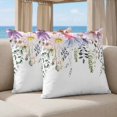 thumbnail image 5 of 24x24 Pillow Covers Set of 2, Wild Flowers Square Throw Pillow Covers for Couch/Sofa/Living Room, Farmhouse Country Floral Leaf Plant Decorative Soft Pillowcases for Couch Throw Pillows, 5 of 9