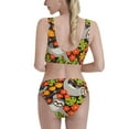 thumbnail image 3 of Picia Sloth on the Branch Women's High Waisted Bikini Scoop Neck Swimsuit Two Pieces Bathing Suit-, 3 of 8