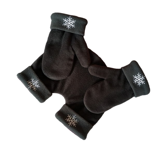 Guantes de invierno Sonducket de algodón para parejas 3 uds negro