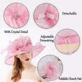 thumbnail image 5 of Women Church Hats Organza Tea Hats,Fascinator Bridal Tea Party Wedding Hat, 5 of 6