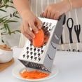 thumbnail image 3 of Rallador de queso, cortador de verduras de acero inoxidable con 4 lados, 9,2 pulgadas de altura, rallador de caja grande, ideal para queso rallado, jengibre y frutas, plateado, 3 of 5