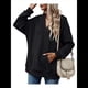 thumbnail image 3 of Sudadera con Capucha para Mujer, Cuello en V, para Invierno y Otoño. Negro L, 3 of 8