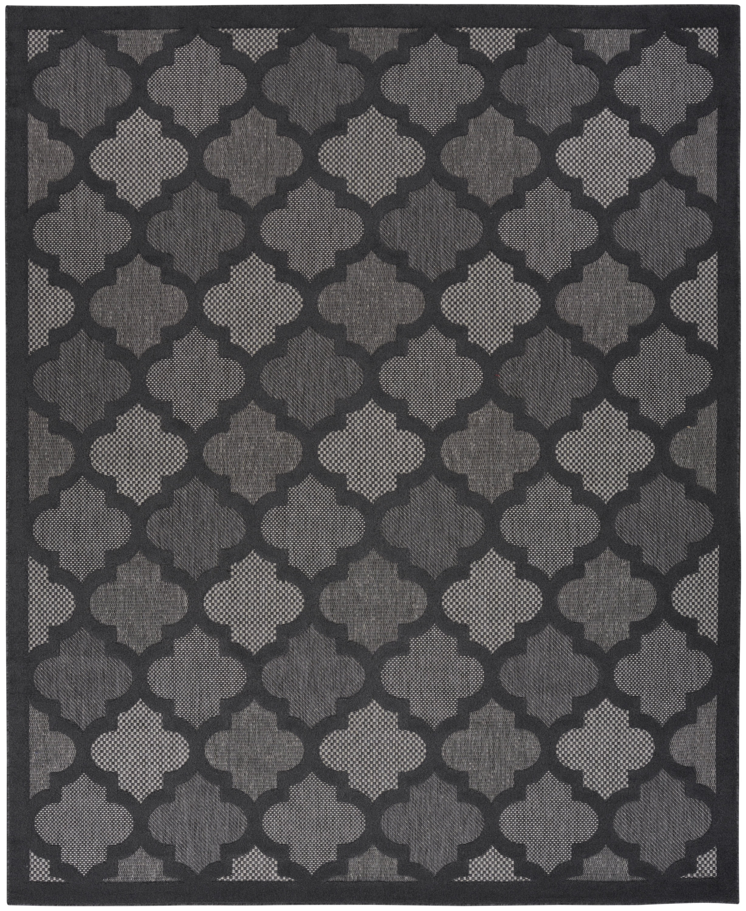 Nourison Easy Care 7' x 10' Charcoal/Black Indoor/Outdoor Rug