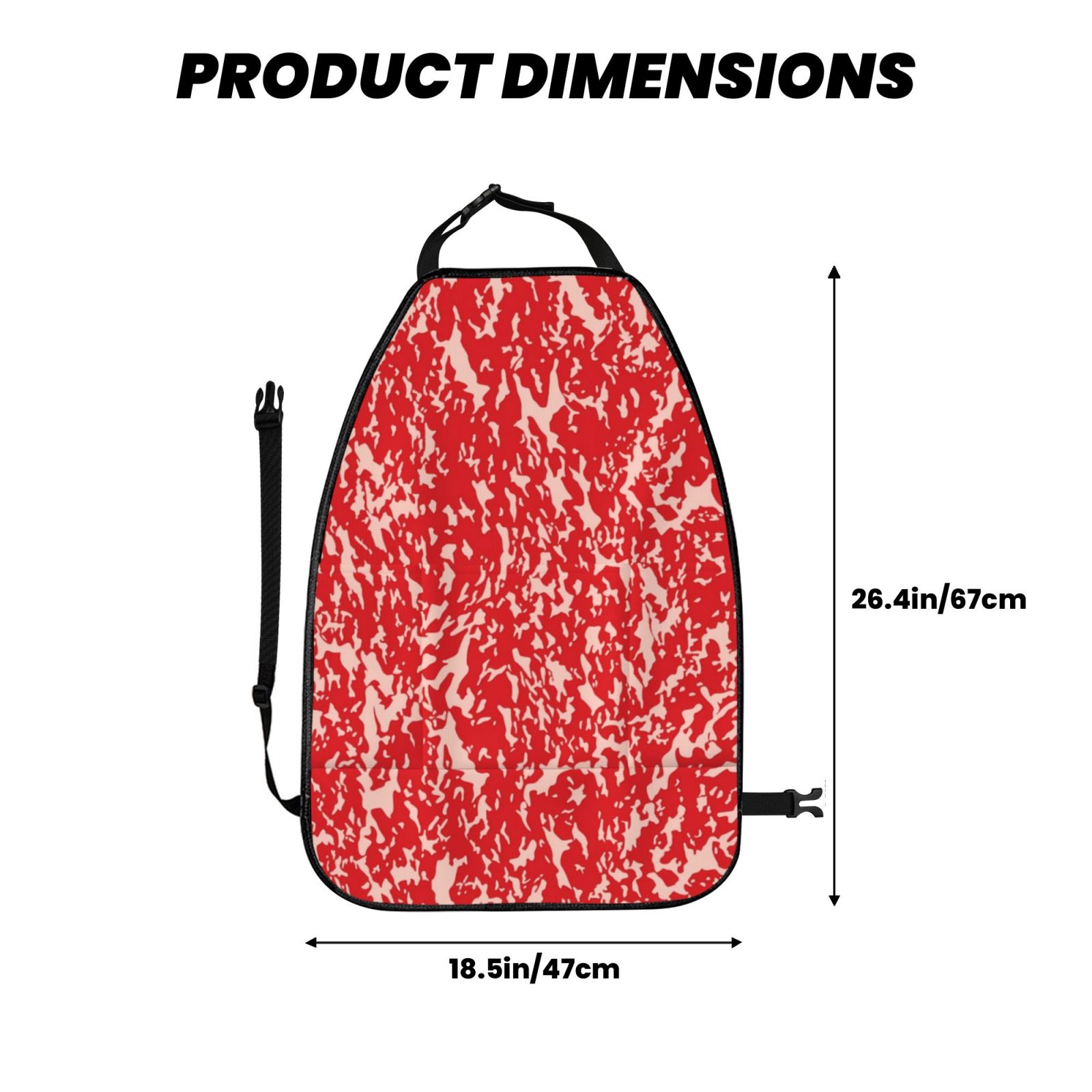 Xecao Beef Pattern Car Seat Back Protector 2 Pack Large Capacity Pocket, Kick Mats Back Seat Protector