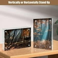 thumbnail image 3 of 4x4 Acrylic Frame, 20mm Thicker Frameless Clear Picture Frame, Double Sided Magnetic Picture Frame Square Frame, Free Standing Desktop Display 1 4x4, 3 of 5