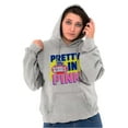 thumbnail image 4 of Pretty In Pink Dubble Bubble Logo Hoodie Sweatshirt Women Brisco Brands S, 4 of 6