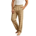 thumbnail image 3 of Zenithor Men's Pajama Pants Soft Comfortable Plaid Sleeping Bottoms Drawstring Elastic Waist Loungewear Winter Warmth,S-XL Coffee, 3 of 8