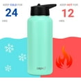 thumbnail image 3 of Drinco Water Bottle Double Wall Vacuum Insulated Stainless Steel, 32oz Mint, 3 of 5