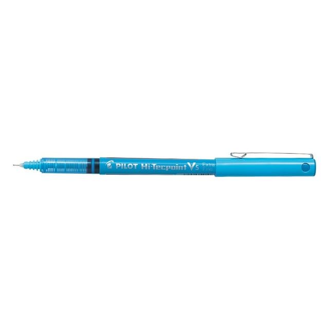 Pilot Hi-Tecpoint V5 Stylo à Bille Roulante, Pointe Aiguille, 0,5 mm, Encre Turquoise