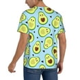 thumbnail image 2 of Rateoe Avocado and Hearts Pattern Men’s Baseball Short Sleeve Polo Shirt, Midweight Men's Shirt Golf Shirt Polo Shirts Quick Dry Short-Small, 2 of 7
