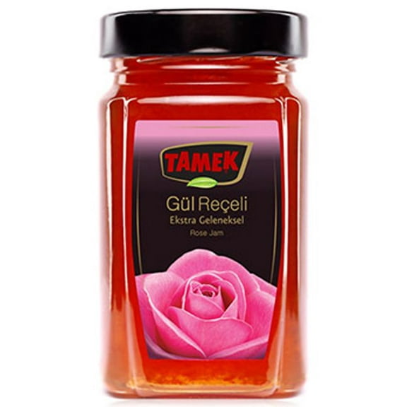 Tamek Rose Jam Spread - 100% Natural Floral Flavor, Perfect for Toasts and Desserts
