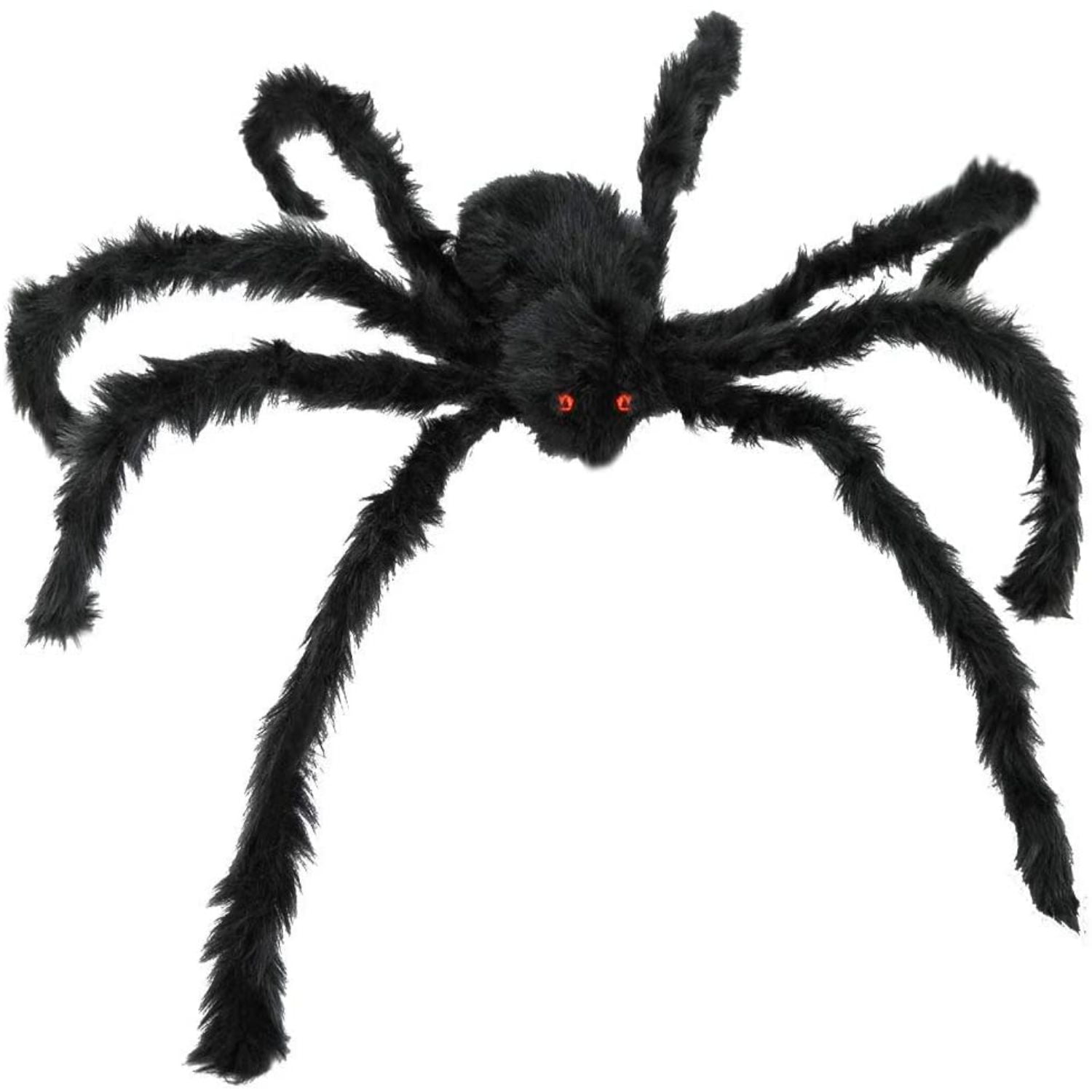 Halloween Spider Decorations, Aitey Halloween Scary Giant Spider Set with 4  Large Fake Spider, Spider Web, 20 Small Plastic Spiders, Cobwebs for