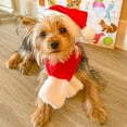 thumbnail image 3 of Conjunto de disfraz de Navidad para mascotas, suave, cálido, gatos, perros, sombrero ajustable con bufanda para fiesta de Navidad, cosplay, sombrero y bufanda de Navidad M, 3 of 10