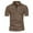 Summer01Brown, variant on Shirts for Men, Mens Big Tall Shirt Hawaii Summer Holiday Tee Tops Casual Loose Classic Regular Solid Color Short Sleeve Quarter Zip Up Lapel Workout Tshirts Summer