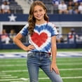 thumbnail image 4 of NAISIBABY Girls 4th of July T-Shirt, Short Sleeve Crewneck Patriotic Graphic Summer Casual Fashion Tee Sky Blue Size 4, 4 of 6