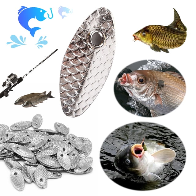 100 Piezas Cgtredaw Micro Cebo Dorado Plata Lentejuelas Giratorias