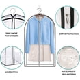 thumbnail image 6 of 10" Gusseted All Clear Garment Bags for Hanging Clothes 40" Suit Bags for Closet Storage Hanging Clothes Storage Bags for Shirts, Coats, Dresses, 3 Packs, 6 of 7