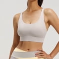 thumbnail image 4 of vdgthytj Sports Bras for Women Breathable Wireless Padded Underwear Supportive Crisscross Back Full Coverage Workout Bras(XX-Large,Gray), 4 of 7