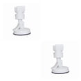 thumbnail image 4 of Cateissary Soporte de cabezal de ducha Soporte de ventosa ajustable montado en la pared Soporte giratorio Estante Abrazadera de soporte de rociador de baño blanco 2piezas Cateissary CBP078247, 4 of 6
