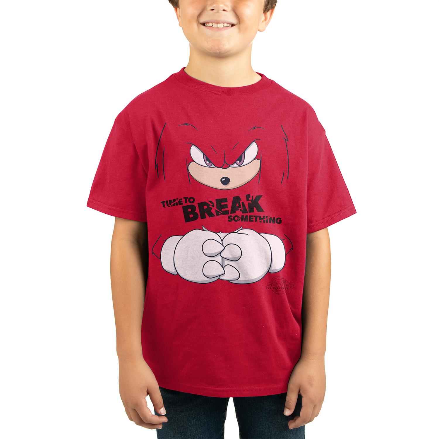 T-shirt Sonic The Hedgehog Enfant Garçon - Manches Courtes, 100% Coton Doux Et Confortable