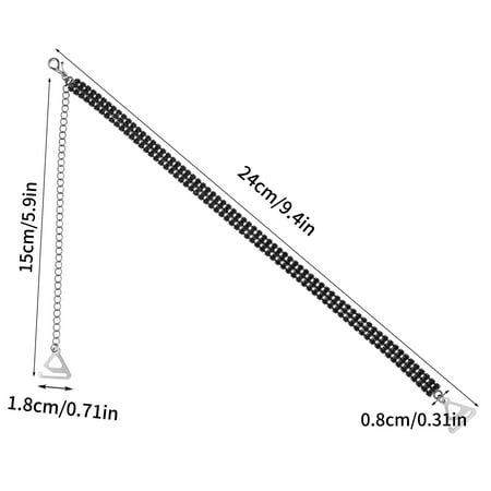2Pairs Rhinestone Bra Straps  Body Chain Jewelry for Women  Rhinestone Strap Invisible Anti-Skid Strap Flashing  Skid Strap for Bra Tops Dress Accessories  Silver and Black