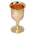 thumbnail image 2 of Riousery 2Pcs Golden Goblet Retro Metal Shot Glasses Set, High Grade Ornaments for Collection and Dining Decor, Approx. 1.5 x 2.7 in (3.7 x 6.8 cm), 2 of 9