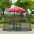 thumbnail image 3 of Outdoor Umbrella Mosquito Net 118" - Hanging Screen Mesh with Zipper, Universal Fit Patio Canopy Netting for Straight & Curved Umbrellas, Sunshade & Bug Protection, Net Only, 3 of 3