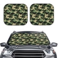 thumbnail image 2 of Balery 2 Piece Camouflage Dinosaur Car Windshield Sun Shade|Foldable Front Windshield Shade for Car Front Window for Most Sedans SUV Truck-Large, 2 of 7