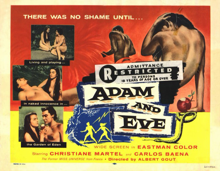 Adam and Eve movie POSTER (Style A) (11" x 14") (1956)