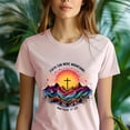 thumbnail image 5 of Faith Can Move Mountains Matthew 17:20 Christian Bible Verse T-Shirt, Light Pink, Size M, 5 of 6