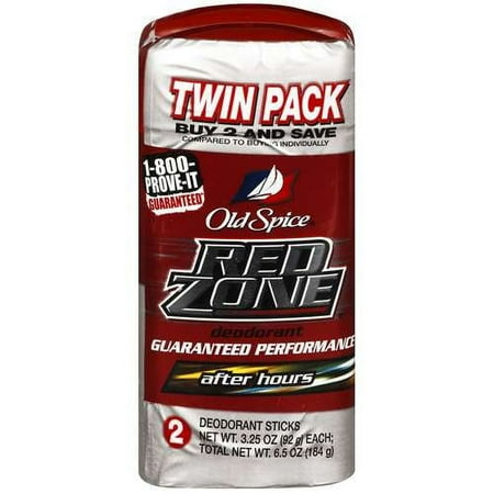 Old Spice 3.25 Oz. After Hours Red Zone Deodorant, Twin Pack