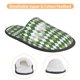 thumbnail image 3 of Fotbe Light Green Squares Pantuflas Peludas para Mujer con Estampado, Zapatillas de Peluche, Zapatos de Invierno para Casa, Uso Interior y Exterior-Large, 3 of 8