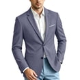 thumbnail image 7 of Ecqkame Mens Blazer Jackets Solid Long Sleeve Lapel Button Front Suit Coats Office Business Casual Versatile Lightweight Outerwear Gray L, 7 of 7