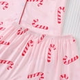 thumbnail image 2 of FASHOFT Christmas Pajamas for Women Set Cute Santa Colorful Pj Sets Long Sleeve Shirt Lounge Shorts 2 Piece Xmas Holiday Sleepwear Red XXL, 2 of 9