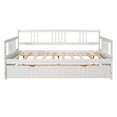 thumbnail image 5 of Newboti Furniture Full Size Daybed Wood Bed with Twin Size Trundle,White NO.49545, 5 of 11