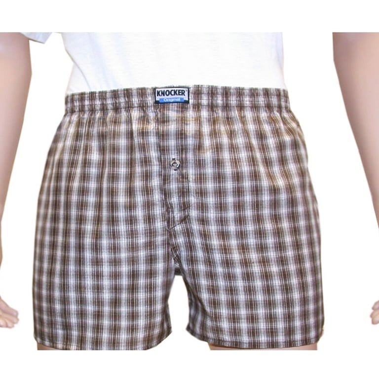 3 Men's Boxers Undewear Male Briefs Shorts Size M 34-36 Plaid