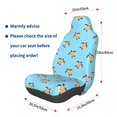 thumbnail image 3 of Wukai Sea Turtle Full Set Car Seat Covers with Soft Padding Universal Auto Front Seats Protector and Cushion Mat, 3 of 5