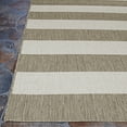 thumbnail image 4 of Couristan 3.9' x 5.5' Gray and Beige Striped Rectangular Outdoor Area Throw Rug, 4 of 10