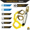 thumbnail image 3 of KwikSafety (Charlotte, NC) PYTHON 1 PACK (External Shock Absorber) Double Leg 6ft Safety Lanyard OSHA ANSI Fall Protection Restraint Equipment Snap Rebar Hook Connectors Construction Arborist Roofing, 3 of 7