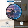 thumbnail image 5 of Voice Activated Clock with Glow Light 12 Inch Large Silent Wall Clock Battery Operated for Home Decor Wild Horses Running, 5 of 8