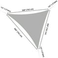 thumbnail image 6 of Yescom 25Ft Triangle Sun Shade Sail Canopy 97% UV Block Commercial Carpark Pool Camping Playground Outdoor Gray+White, 6 of 10